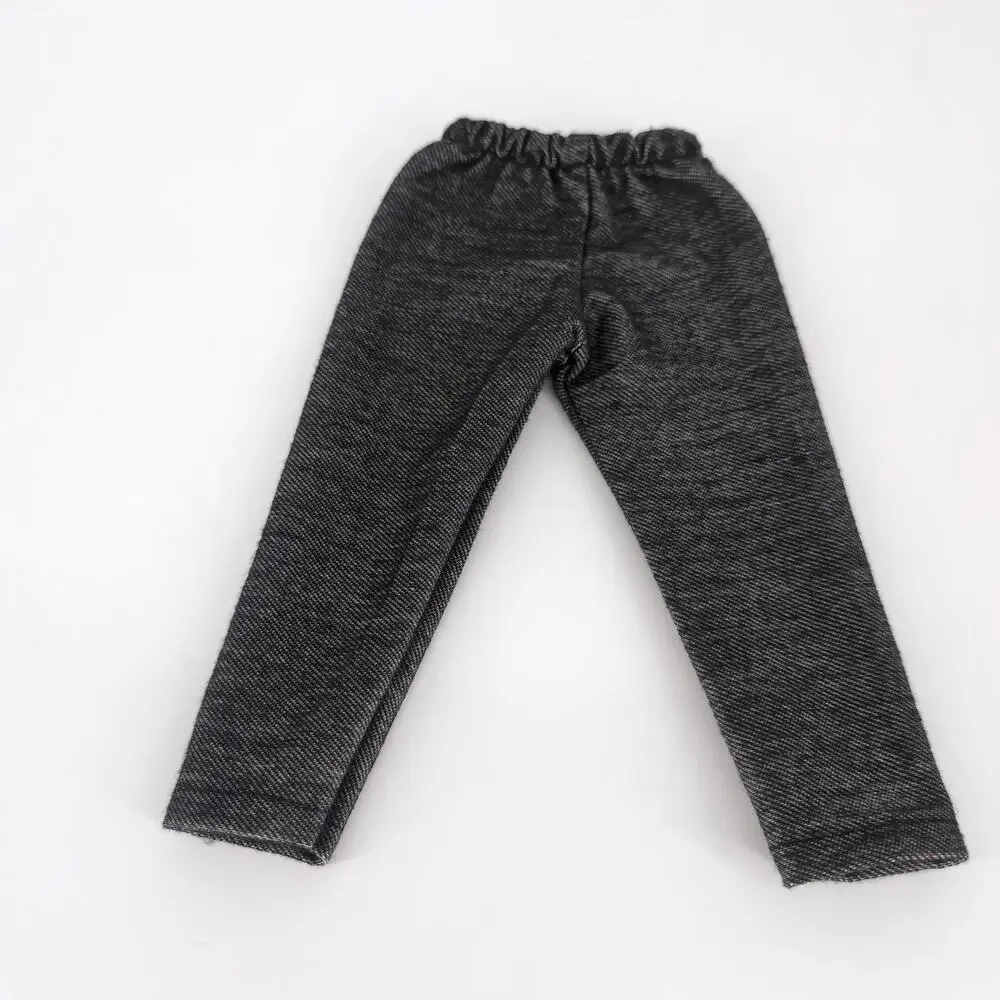 Unbranded Dark Gray Grey Almost Black Doll Full Length Leggings for 18